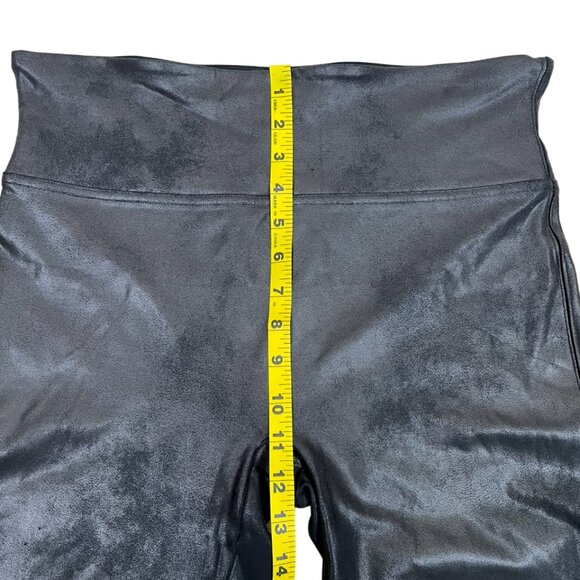 SPANX BLACK Faux Leather Leggings Size 1X - Picture 6 of 12